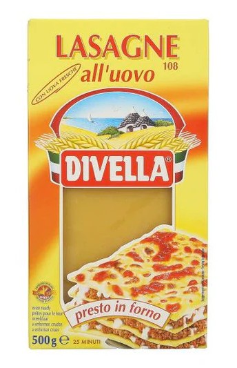 DIVELLA LASAGNE UOVO (W/EGG) 500G