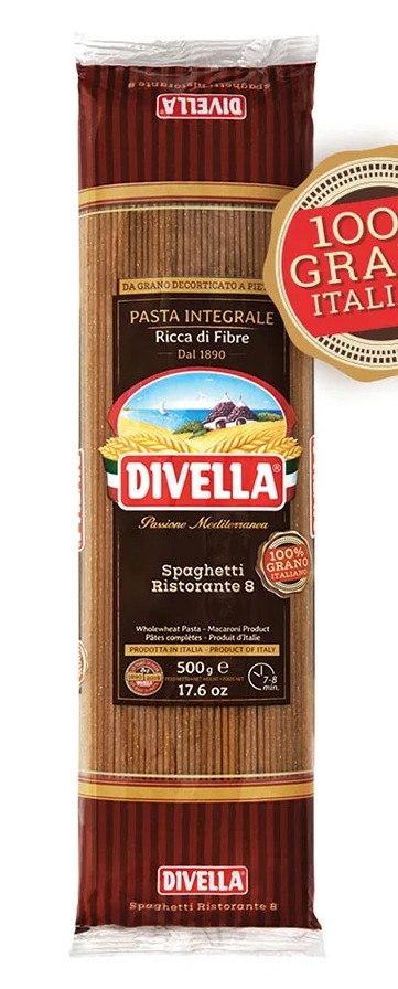 DIVELLA SPAGHETTI INTEGRALI (WHOLEMEAL ) 500G