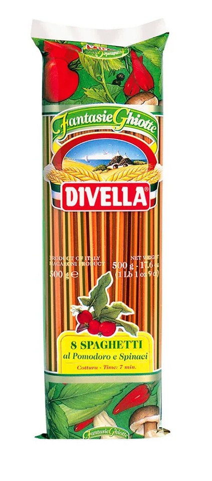 DIVELLA SPAGHETTI POMOD SPIN TRI-COLOR 500G