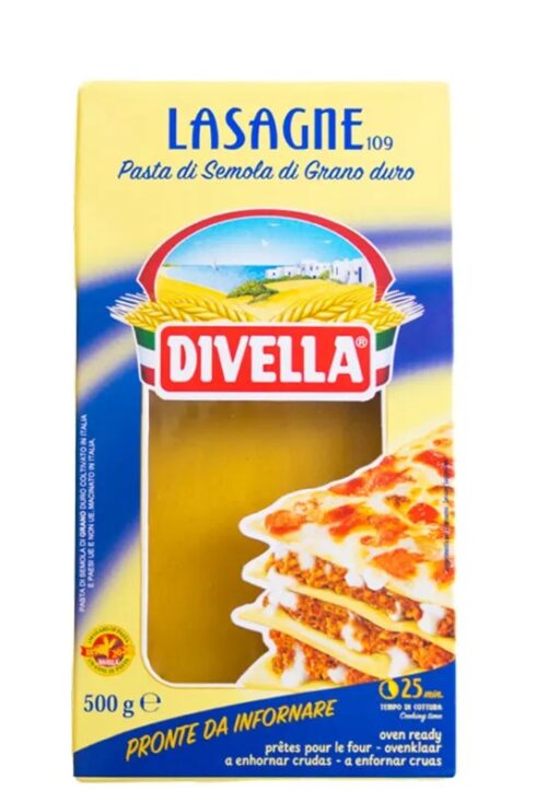 DIVELLA LASAGNE EGGLESS(DI SEMOLA) 500G